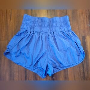 EUC FP Movement Free People Blue High Waisted Women's Shorts With Liner Size XL